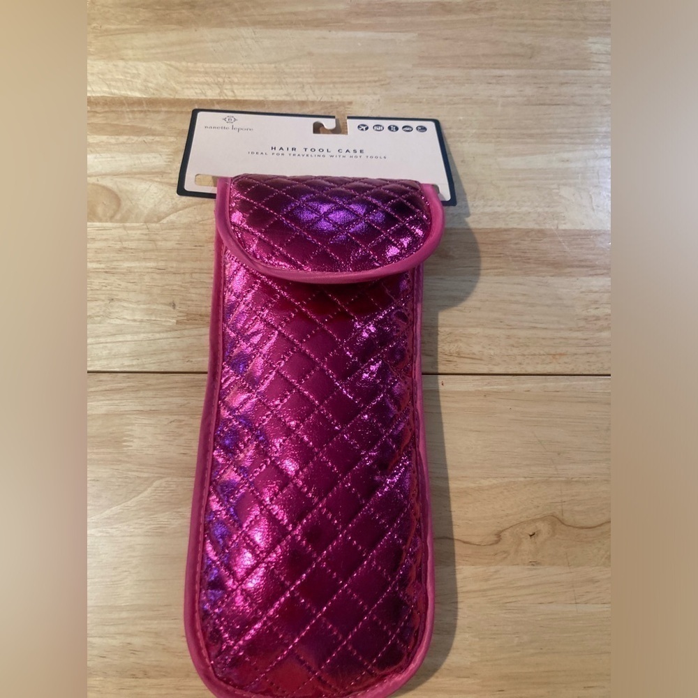 Nanette Lepore hair tool travel case.Brand new. Hot pink color. Super cute!